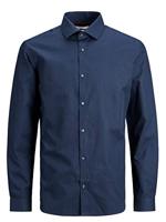JACK & JONES Heren Jprblaviggo Dobby Shirt L/S Noos Shirt, navy blazer, M
