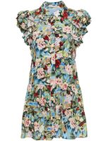 alice + olivia robe courte à fleurs - Bleu - thumbnail