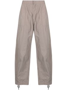 Ten C pantalon en coton à lien de resserrage - Gris