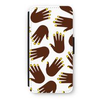 Hands dark: iPhone 7 Flip Hoesje