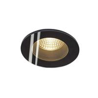 SLV plafondinbouwarmatuur PATTA-F/verlichting voor wanden, wegen, ingangen, ledspot buiten, inbouwarmatuur outdoor, tuinlamp, plafondspot / IP20/IP65 3000K 11 W 745 lm zwart dimbaar 38 graden