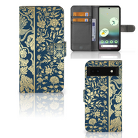 Google Pixel 6A Hoesje Beige Flowers - thumbnail