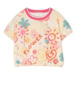 Marni Kids t-shirt en coton à fleurs - Jaune - thumbnail