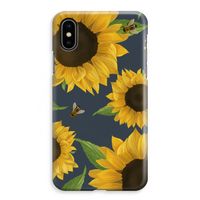 Sunflower and bees: iPhone XS Max Volledig Geprint Hoesje - thumbnail