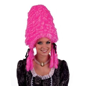 Dames verkleedpruik - Roze - Diva - Middeleeuws - Drag queen   -