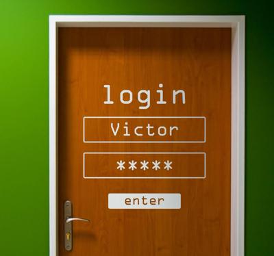 Deursticker naam login gepersonaliseerd Deursticker naam login gepersonaliseerd