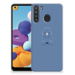 Samsung Galaxy A21 Telefoonhoesje met Naam Baby Rhino