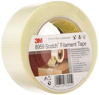 Scotch 8959 Filamenttape, Transparant, 50 mm X 50 M, Kruisgeweven Glasvezel, Speciaal Plakband, Universeel Inzetbaar En Krachtig, 1 Stuks