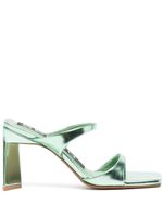 Senso mules Valeria 70 mm en cuir métallisé - Vert