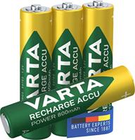 Varta oplaadbare accu Ready2Use AAA 800mAh 4-pack 4er Pack Chrom/Grün