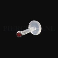 Labret 1.6 mm flexibel rood - thumbnail