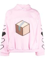 Natasha Zinko hoodie à imprimé Smiley Box - Rose