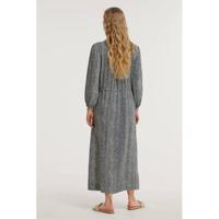 Moscow blousejurk met all over print donkerblauw