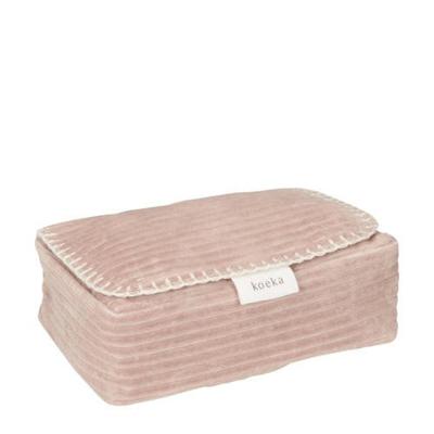 Koeka Vik babydoekjesbox Grey Pink Koeka Vik babydoekjesbox Grey Pink