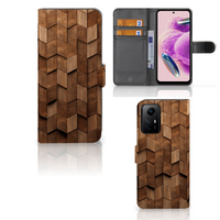 Book Style Case voor Xiaomi Redmi Note 12S Wooden Cubes