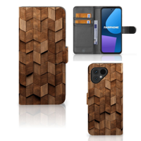 Book Style Case voor Fairphone 5 Wooden Cubes - thumbnail