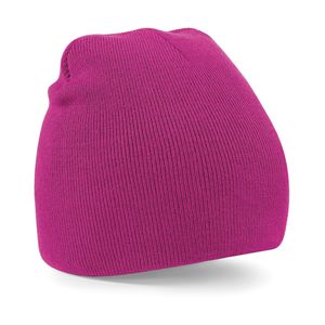 Pull-on beanie wintermuts in het fuchsia roze