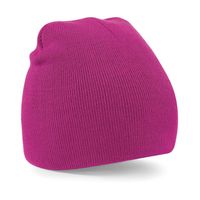 Pull-on beanie wintermuts in het fuchsia roze - thumbnail