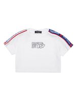 DSQUARED2 KIDS t-shirt crop à bande logo - Blanc - thumbnail