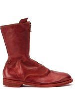 Guidi bottines zippées - Rouge