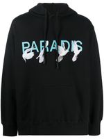 3PARADIS hoodie en coton à logo imprimé - Noir - thumbnail