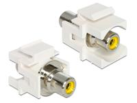 DeLOCK Keystone module RCA female > RCA female yellow adapter 86306 - thumbnail