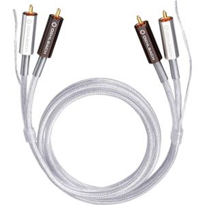 Oehlbach Silver Express Plus Cinch Audio Aansluitkabel [2x Cinch-stekker - 2x Cinch-stekker] 0.50 m Transparant