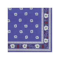 20x Edelweiss blauw 3-laags servetten bloemen 33 x 33 cm   -