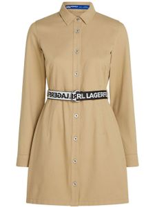 Karl Lagerfeld Jeans robe-chemise ceinturée à manches longues - Tons neutres