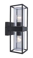 LUTEC buitenwandlamp Flair, E27-fitting voor lampen tot 40 watt, gietijzer aluminium, W, zwart