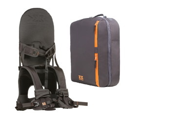 MiniMeis Schouderdrager en rugzak - antraciet / zwart MiniMeis Schouderdrager en rugzak - antraciet / zwart