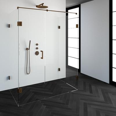 Sanituba Complete Profielloze Douchecabine XL 160x90cm koper Sanituba Complete Profielloze Douchecabine XL 160x90cm koper
