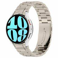 Stalen band met aansluitknop - Titanium kleur - Samsung Galaxy watch 7 - 40mm & 44mm