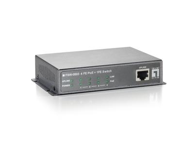LevelOne FSW-0503 netwerk-switch Fast Ethernet (10/100) Grijs Power over Ethernet (PoE)