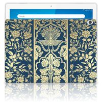 Lenovo Tab M10 Siliconen Hoesje Beige Flowers - thumbnail