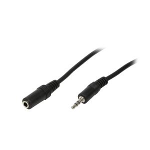 LogiLink CA1054 Jackplug Audio Aansluitkabel 3.00 m Zwart (mat)