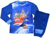 Super Wings pyjama fleece jongens donkerblauw maat 104