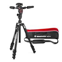 Manfrotto Befree 3-Way Live Advanced Kit, statief en vloeistofkop van aluminium voor camera en camcorder tot 6 kg, compact, fotoaccessoires voor het maken van inhoud, foto's en video's