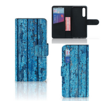 Xiaomi Mi 9 SE Book Style Case Wood Blue - thumbnail