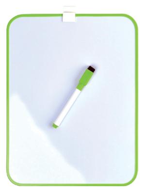 Whiteboard Desq 21.5 x 28 cm + marker groen profiel Whiteboard Desq 21.5 x 28 cm + marker groen profiel