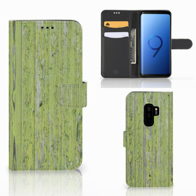 Samsung Galaxy S9 Plus Book Style Case Green Wood