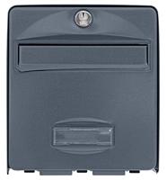 Burg-Wächter Brievenbus, niet genormd, verzinkt staal, met deur om te openen, stopper, Mini BALthazar Antraciet