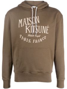 Maison Kitsuné hoodie en polaire à logo imprimé - Vert