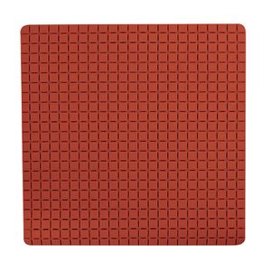 Douche/bad anti-slip mat badkamer - rubber - terracotta - 54 x 54 cm - vierkant