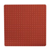 Douche/bad anti-slip mat badkamer - rubber - terracotta - 54 x 54 cm - vierkant - thumbnail