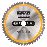 DeWalt Accessoires Cirkelzaagblad 250x30x48t, positief 10°, kerf 3mm - DT1957-QZ - thumbnail