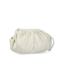 Manfield leren schoudertas ecru