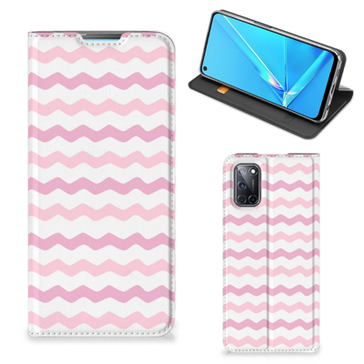 OPPO A52 | A72 Hoesje met Magneet Waves Roze OPPO A52 | A72 Hoesje met Magneet Waves Roze