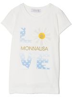 Monnalisa t-shirt à logo imprimé - Blanc