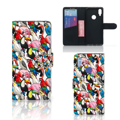 Xiaomi Redmi Note 7 Telefoonhoesje met Pasjes Birds Xiaomi Redmi Note 7 Telefoonhoesje met Pasjes Birds